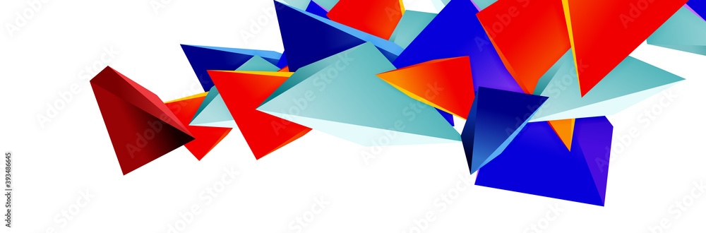 Triangle mosaic abstract background, 3d triangular low poly shapes. Geometric vector illustration for covers, banners, flyers and posters and other Triangle mosaic abstract background, 3d triangular low poly shapes. Geometric vector illustration for covers, banners, flyers and posters and other