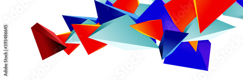 Fototapeta Naklejka Na Ścianę i Meble -  Triangle mosaic abstract background, 3d triangular low poly shapes. Geometric vector illustration for covers, banners, flyers and posters and other