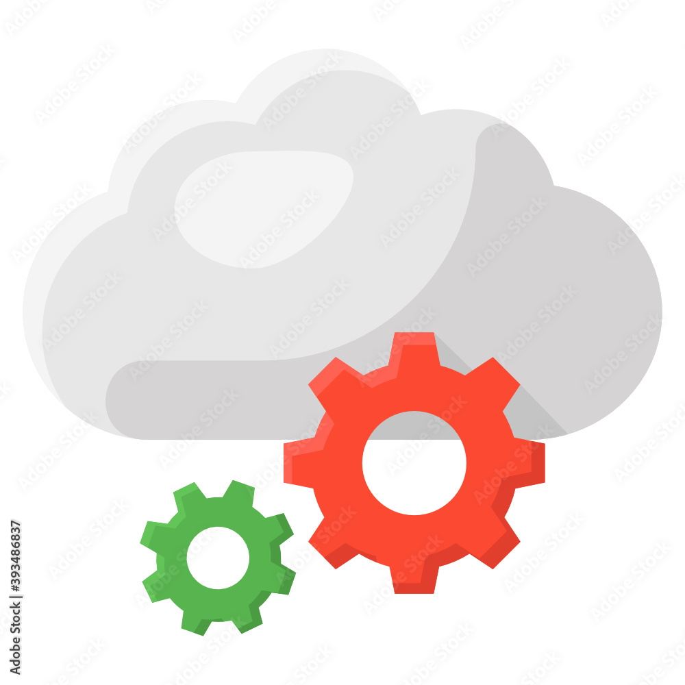 Trendy flat icon of cloud configuration
Trendy flat icon of cloud configuration