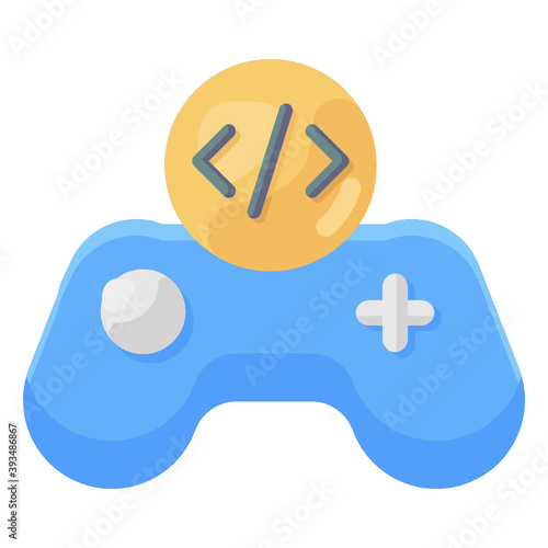 
Editable icon of game development, flat vector 
