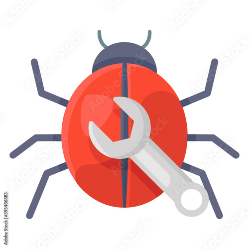 
Modern style icon of bug fixing, editable vector 

