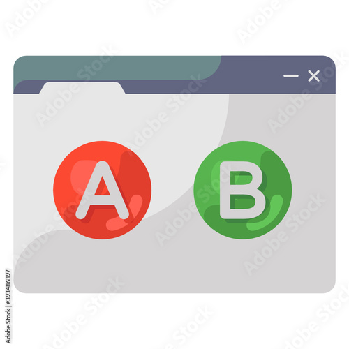 
Editable vector of ab testing 
