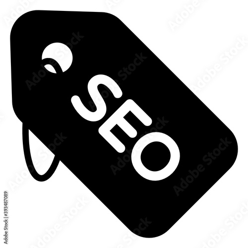 
Flat icon of meta tag, seo tag vector 
