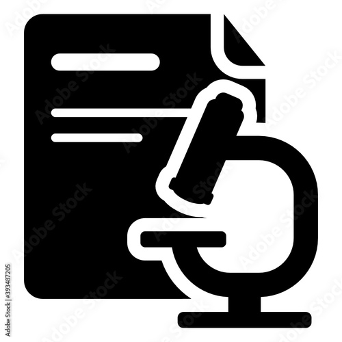 
Editable icon of research report 
