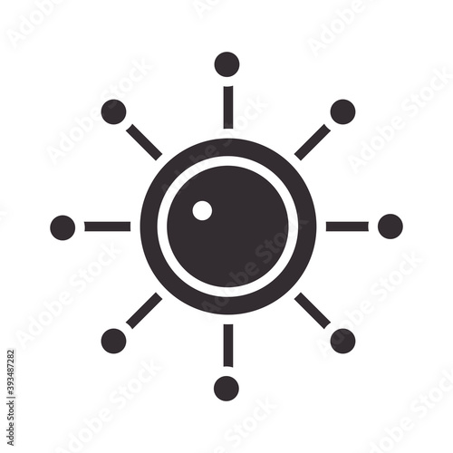 biology virus science element silhouette icon style