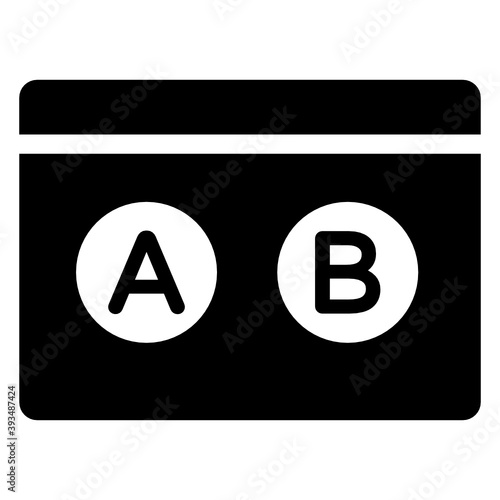 
Editable vector of ab testing 
