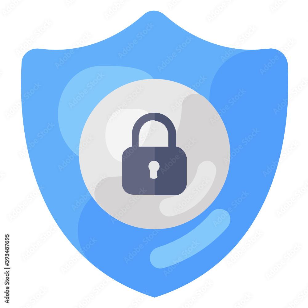 Tick mark inside shield with lock, concept of verified shield icon
Tick mark inside shield with lock, concept of verified shield icon