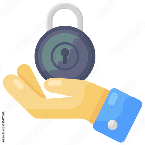 
Flat vector design of security services icon in trendy style 

