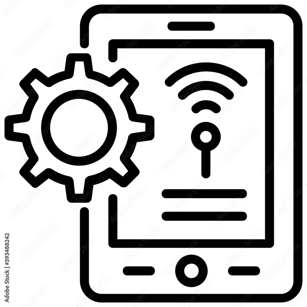 A mobile with wifi signals and a message, mobile services
A mobile with wifi signals and a message, mobile services