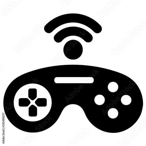 
Video gaming concept icon, trendy vector of game controller
