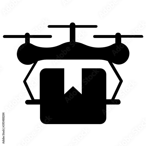 
Modern technology icon of drone delivery vector 
