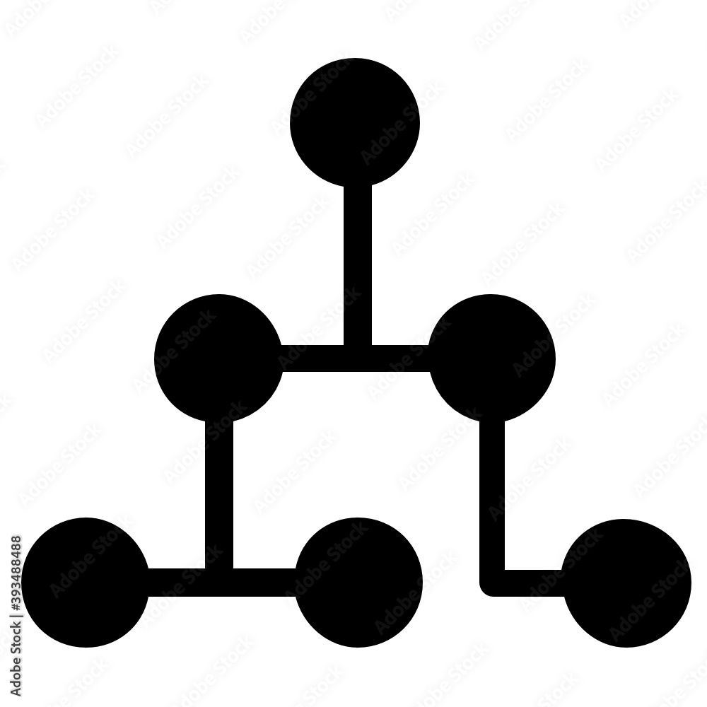 Flat vector design of nodes network, topology icon Stock Vector | Adobe ...