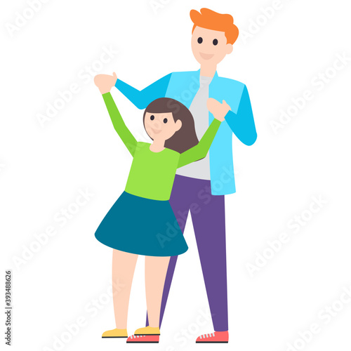 Father With Daughter 