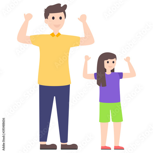 Flat Fatherhood Vector 