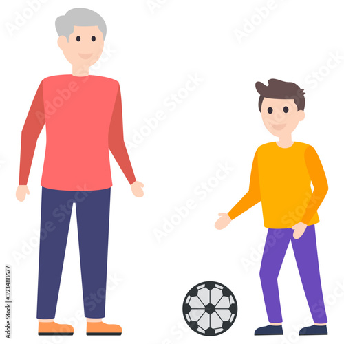 Grandfather With Kid 