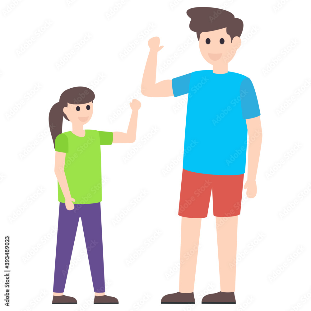 Flat Fatherhood Vector Flat Fatherhood Vector