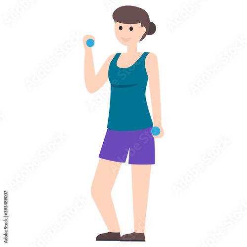 Dumbbell Exercise Vector 