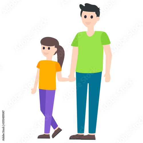 Flat Fatherhood Vector 
