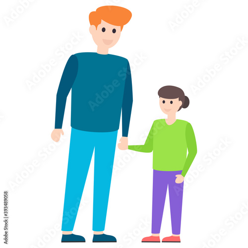 Flat Fatherhood Vector 