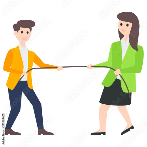 Pulling Rope Character 
