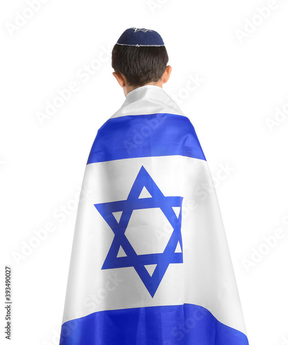 Little boy with the flag of...