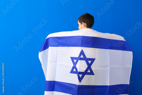 Little boy with the flag of...