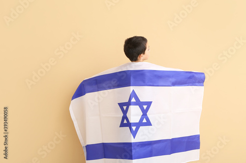 Little boy with the flag of...