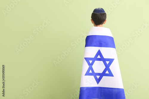 Little boy with the flag of...