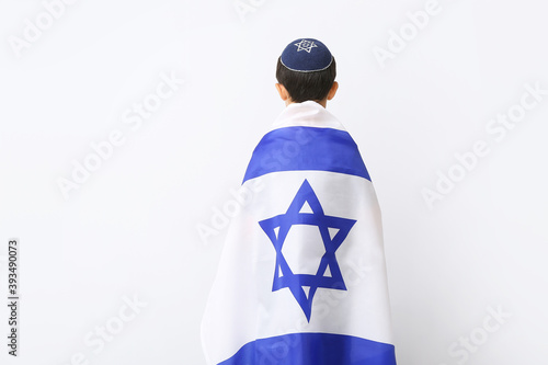 Little boy with the flag of...