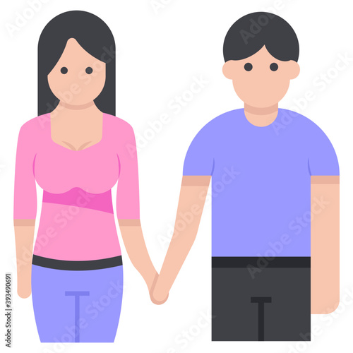 Couple Flat Character