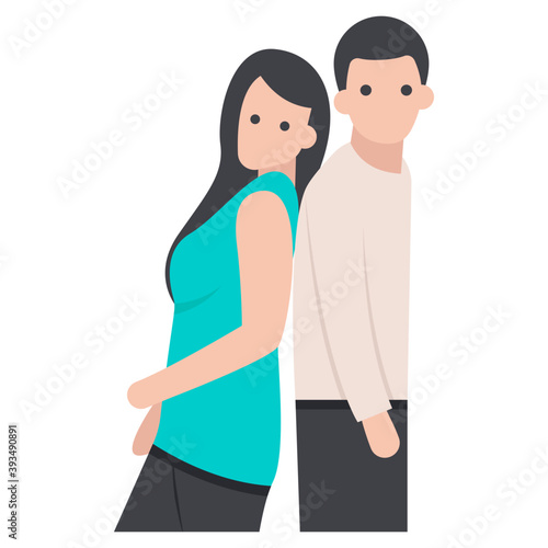 Couple Posing Vector 