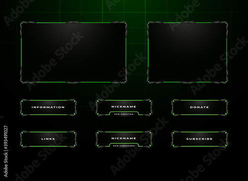 twitch streamer panel overlay set