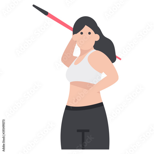 Girl Throwing javelin