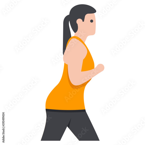 Sportswoman Avatar Vector 