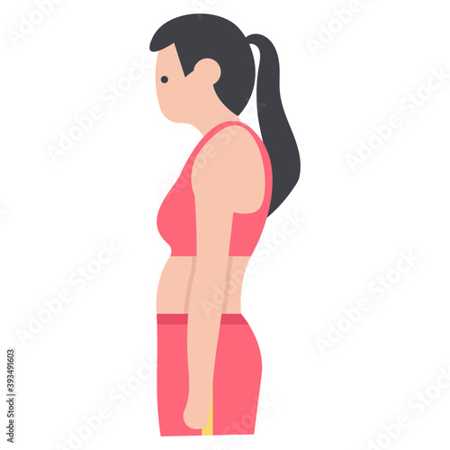 Sportswoman Avatar Vector 