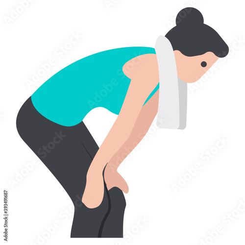 Sportswoman Flat Vector 