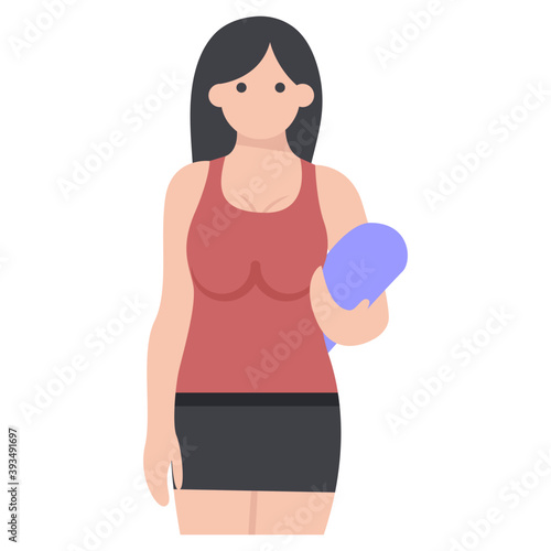 Sportswoman Avatar Vector 