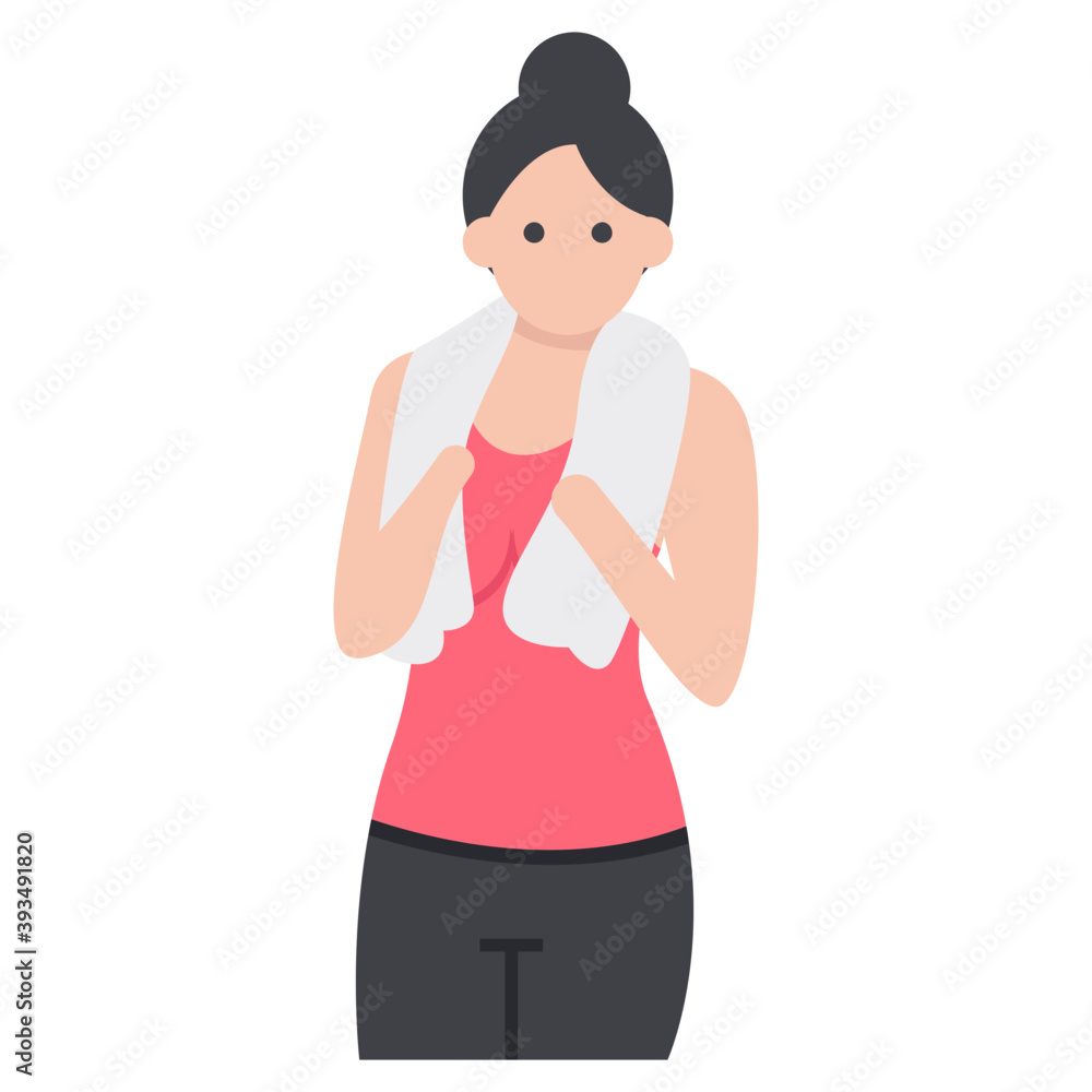 Sportswoman Flat Vector Sportswoman Flat Vector