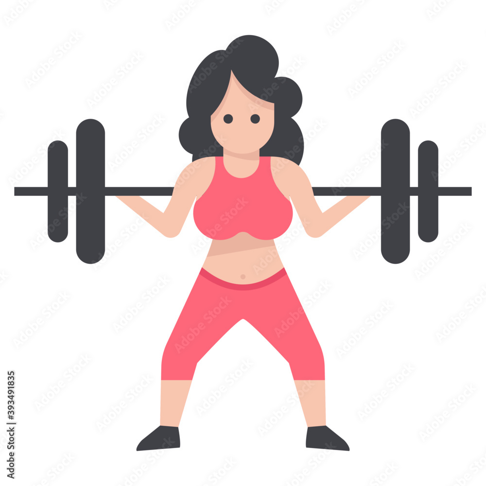 Female Bodybuilder Vector 