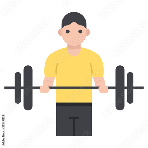 Weight Lifting Vector 