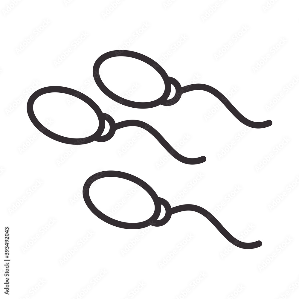 biology sperm science element line icon style biology sperm science element line icon style