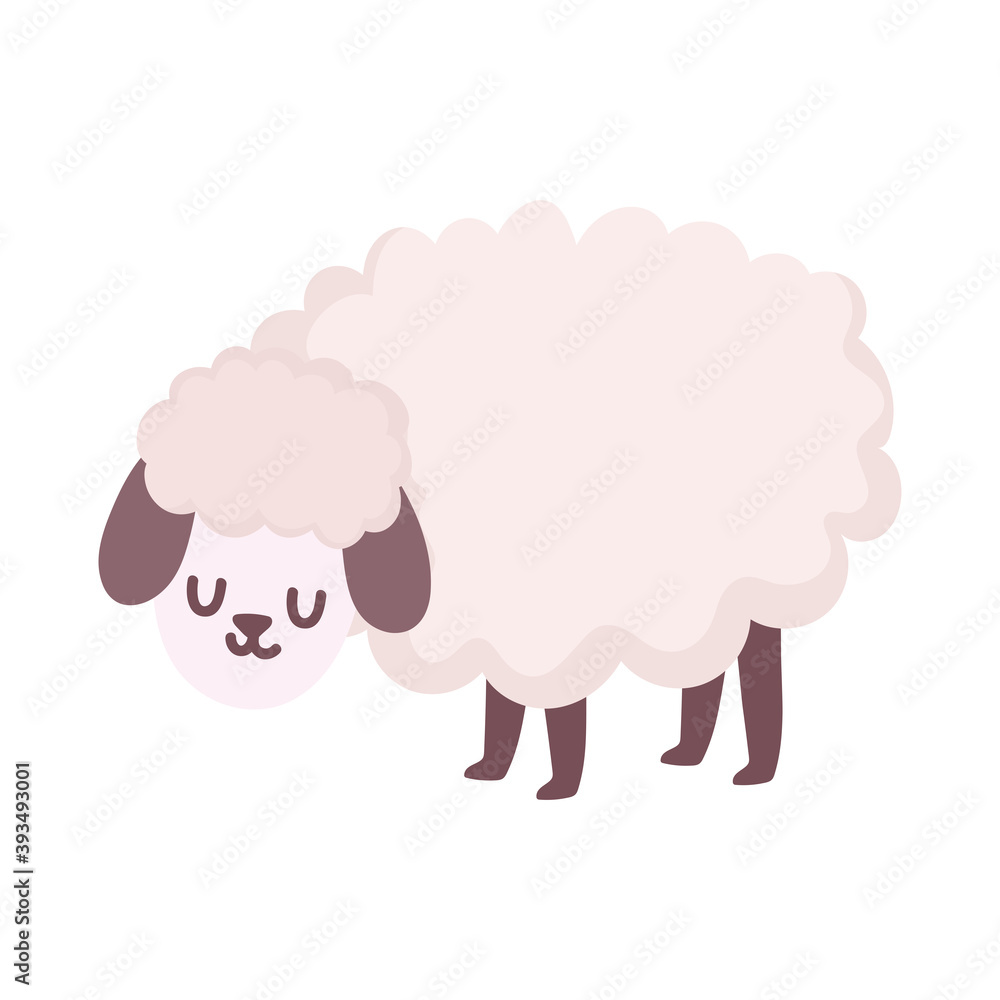 sheep farm animal cartoon icon isolated design sheep farm animal cartoon icon isolated design