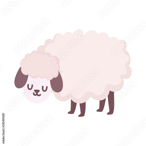 Wallpaper Mural sheep farm animal cartoon icon isolated design Torontodigital.ca