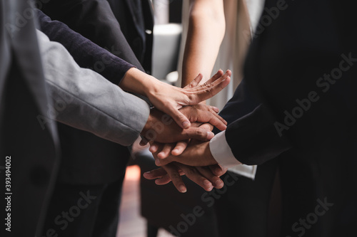 Business people shake hands together, Concept of team unity successful © chokniti