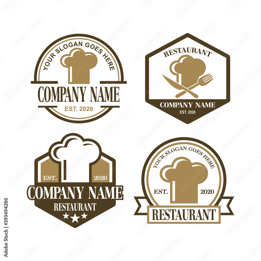A Set Of Food Vector , A Set Of Restaurant Logo