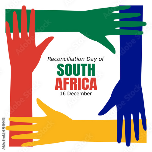 vector graphic of reconciliation day of south africa good for reconciliation day of south africa celebration. flat design. flyer design.flat illustration.