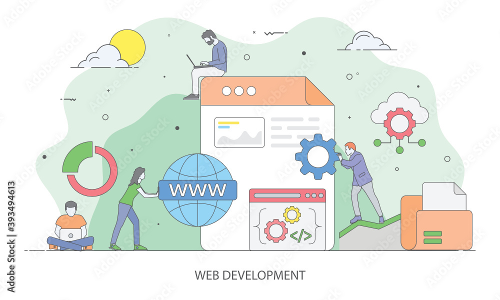Web Development illustration Web Development illustration