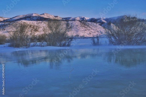 中国内蒙古乌兰布统草原冬季风光