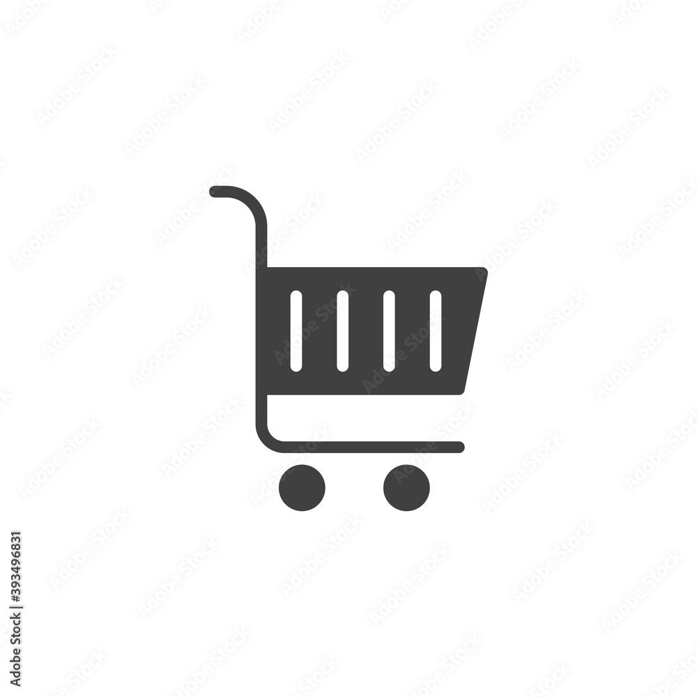 Shopping cart vector icon. filled flat sign for mobile concept and web design. Trolley cart glyph icon. Symbol, logo illustration. Vector graphics Shopping cart vector icon. filled flat sign for mobile concept and web design. Trolley cart glyph icon. Symbol, logo illustration. Vector graphics