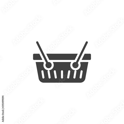 Empty shopping basket vector icon. filled flat sign for mobile concept and web design. Shopping basket glyph icon. Symbol, logo illustration. Vector graphics